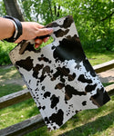 Cow hide 9x12 merchandise bag