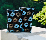 Leopard turquoise lips 6x9 premium poly mailers