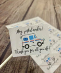 Hey, Postal Worker! Stickers - 16 stickers per sheet