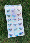 1.5" Holographic Thank You Stickers - set of 48