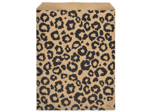 Leopard Paper Bags 8.5x11 - set of 12