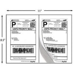 Mailing Label Sheet - 2 labels