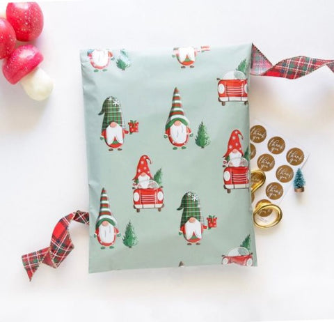 Christmas gnomes 10x13 Poly Mailer - set of 20
