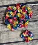 Mermaid rainbow scales scrunchie