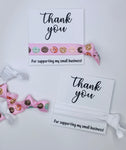 Donuts pink assorted hair tie and card