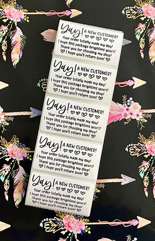 Yay! A new customer 2.25” stickers - set of 50
