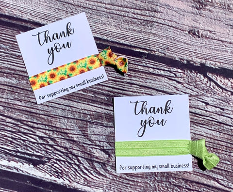 Sunflowers assorted hair tie and card
