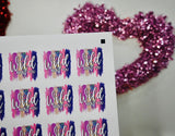 Wild about you 1.75” stickers - 16 stickers per sheet