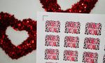 Wild about you leopard hearts 1.75” stickers - 23 stickers per sheet