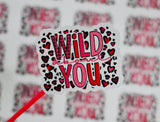 Wild about you leopard hearts 1.75” stickers - 23 stickers per sheet