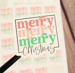 Merry merry merry Christmas 1.5 stickers - 20 stickers per sheet