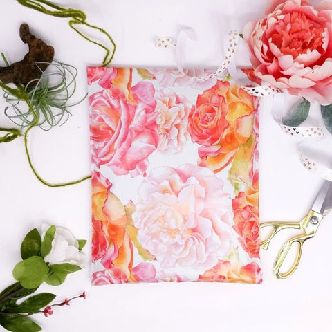 Watercolor blossoms 10x13 Poly Mailer - set of 20