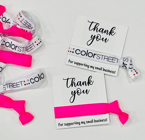 Colorstreet assorted hair tie and card