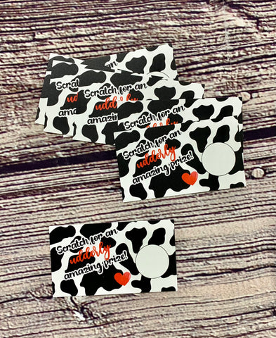 Cow print scratch cards - set of 20