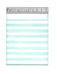 Teal Watercolor Stripe 10x13” Premium Poly Mailer - set of 10